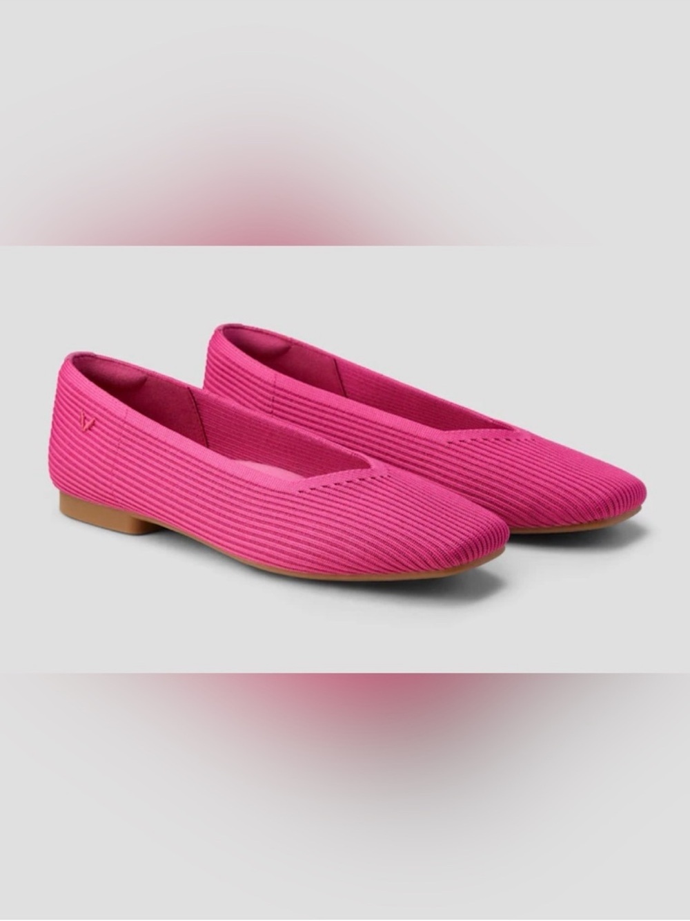Vivaia Square Toe knit ballet flats size EU 39 US 8 Wide - Picture 2 of 7